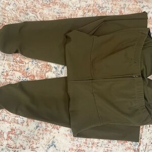 Very cute olive green, skinny leg romper